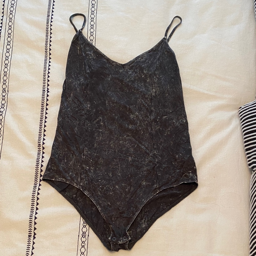 American Eagle Outfitters Charcoal Bodysuit